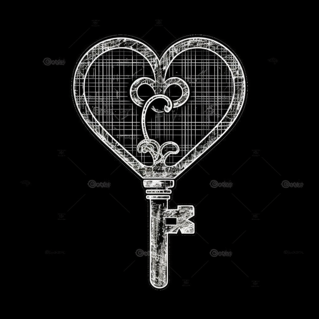 heart key cliparts