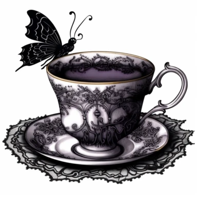 make gothic tea cup clipart