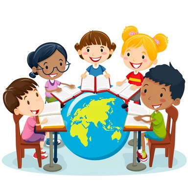 clipart elementary school kids learning