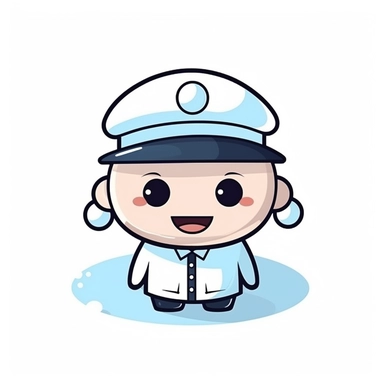 happy cute Pool Attendant face, cartoon, clipart, mascot, isolated on white background