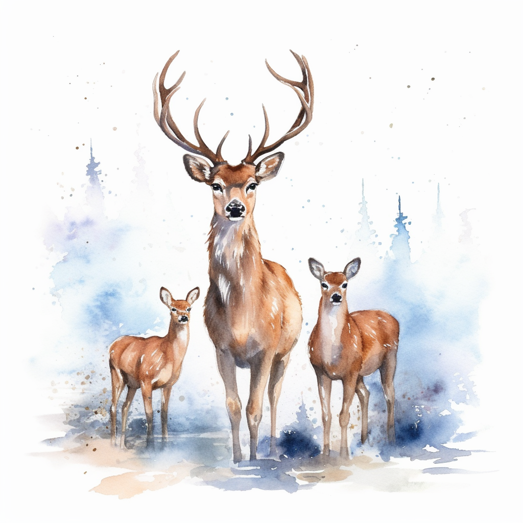 christmas deer cliparts