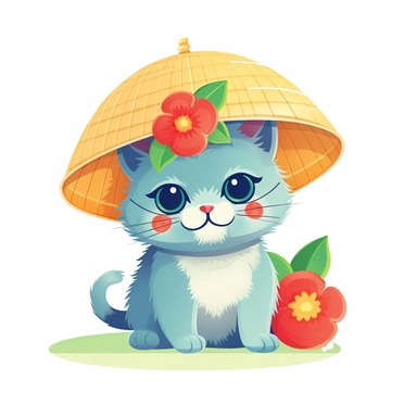Bring the sunny vibes of summer to your designs with an adorable cartoon - style clipart of a Persian cat enjoying the season against a clean white background. Envision a cute and playful Pomeranian with a big smile, bright eyes, and perhaps wearing a colorful sun hat or holding a beach ball. The clipart can capture the essence of relaxation and fun in the sun. Against the white background, the cartoon - style Pomeranian clipart will stand out, adding a touch of happiness and warmth to your summ
