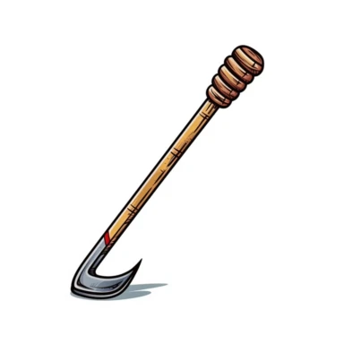 cartoon clipart of hockey stick, isolated on a white background, vector