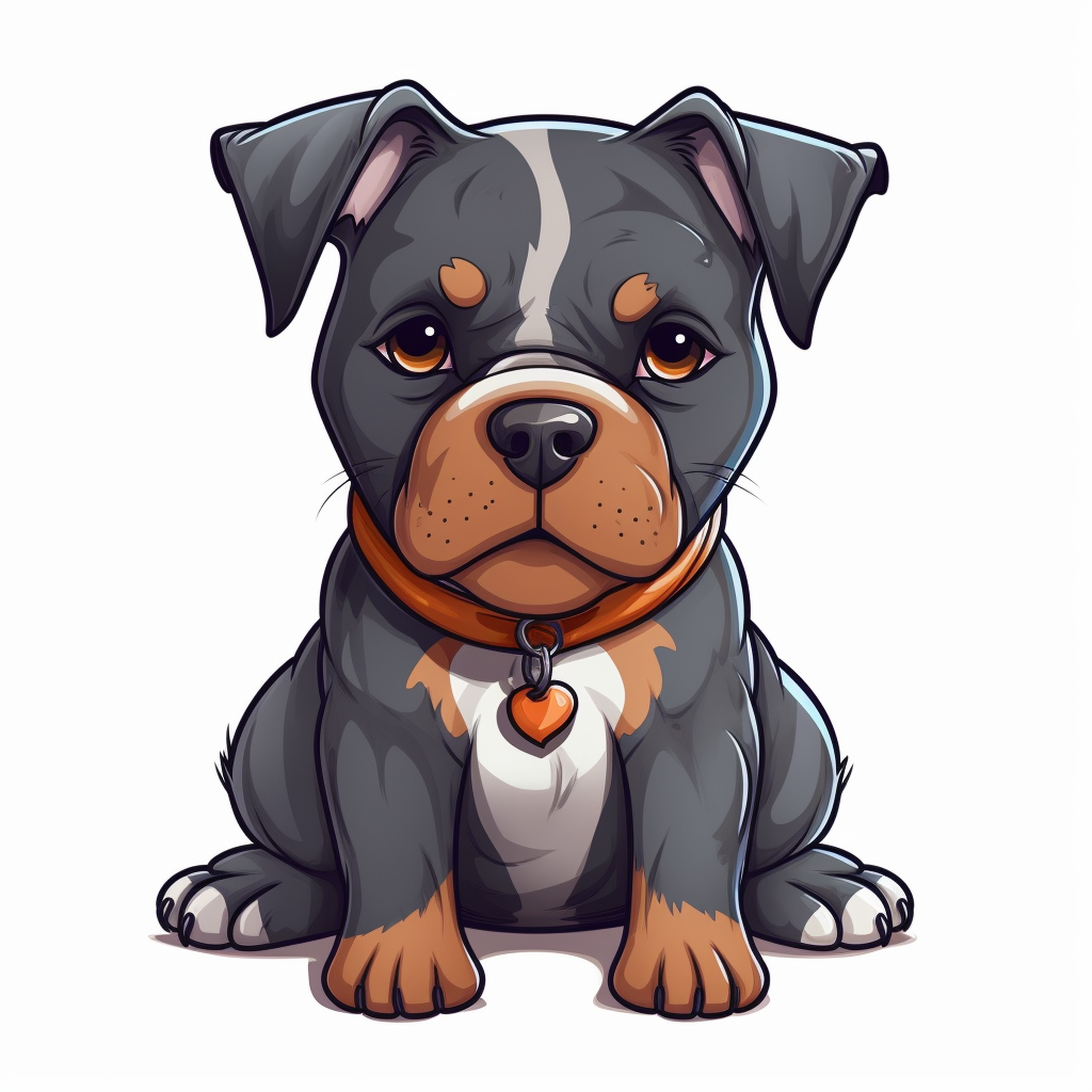 cute american bully dog clipart - Clip Art Library