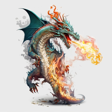 intricate drawing showcasing a fire-breathing dragon, whole body dragon, tattoo style, highly detailed clean, vector image, photorealistic masterpiece, professional photography, realistic, flat white background, isometric, vibrant vector, clipart, illustration, realism, center image, 4k, surrealism, cinematic, front view, white background