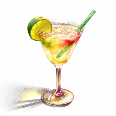 Watercolour realistic margarita cocktail in cocktail glass with straw and cocktail umbrella beautifully detailed realistic margarita cocktail , PNG image,transparent background ,ultra highly detailed, 18k, sharp focus, bright photo with vibrant colours, digitally enhanced,photographic, enhanced graphics, png format, straight, sharp focus, bright lighting, intricate detailed png image ,high definition,300dpi,graphic clipart,computer graphics