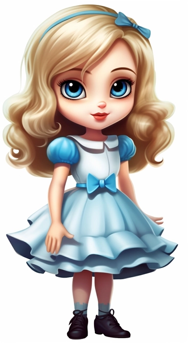 cartoon images vector free cliparts, cute alice little baby girl, illustration disney style, dark turquoise and light white, detailed costumes, blink-and-you-miss-it detail, aurorapunk, white background, light brown and light blue