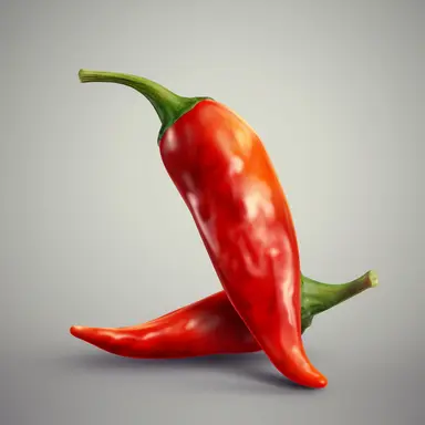 chilli pepper, illustration vector image, clipart, digital drawing, soft edges and blurred details, cute colorful, realistic super details, white background, object complete display, screen without watermark, element, PNG, 8k--ar 1:1