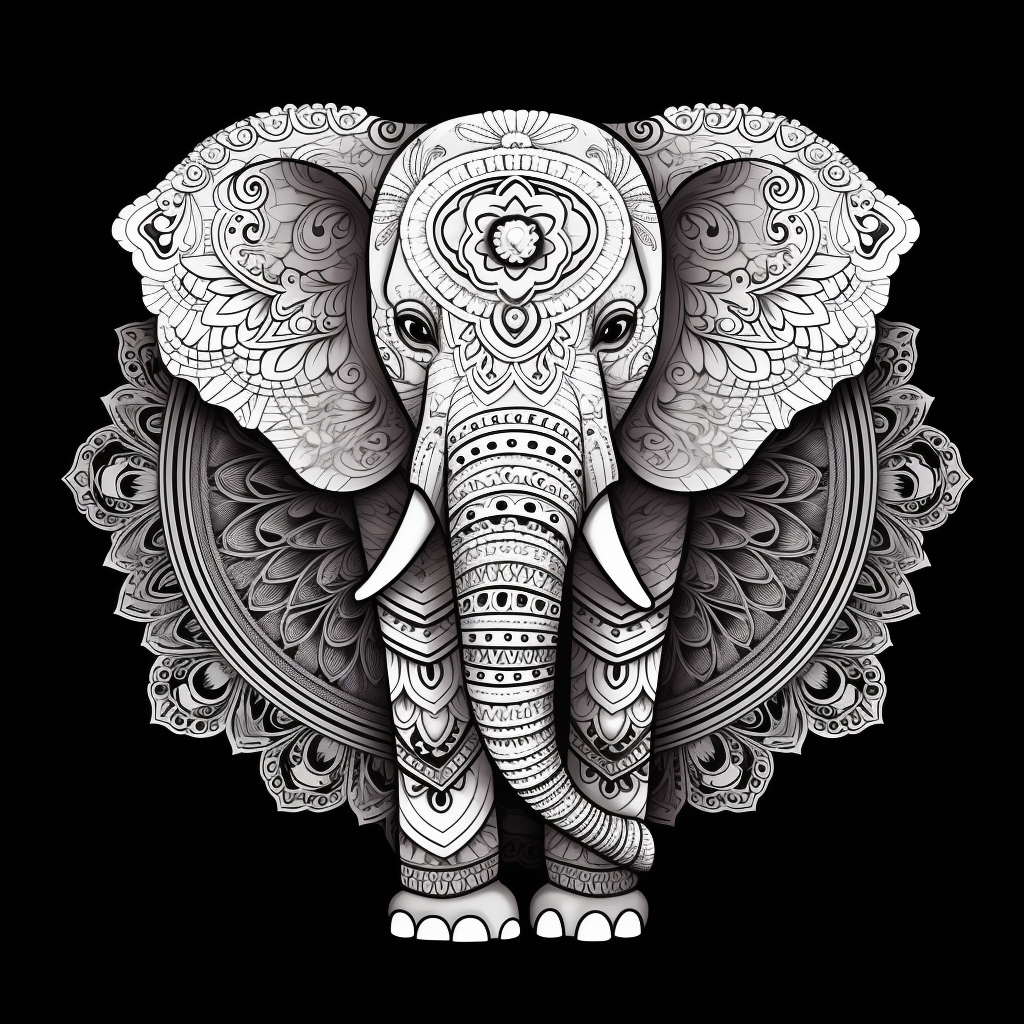 elephant outline cliparts