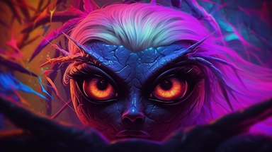 webp, oil painting, glowing eyes, clipart, Halloween, glow in the dark, neon, uhd, vivid, colorful, highly detailed,