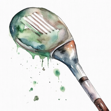golf club, watercolor, clipart