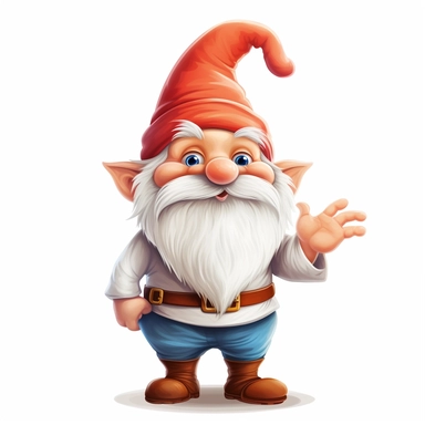 gnome clipart cute, white background