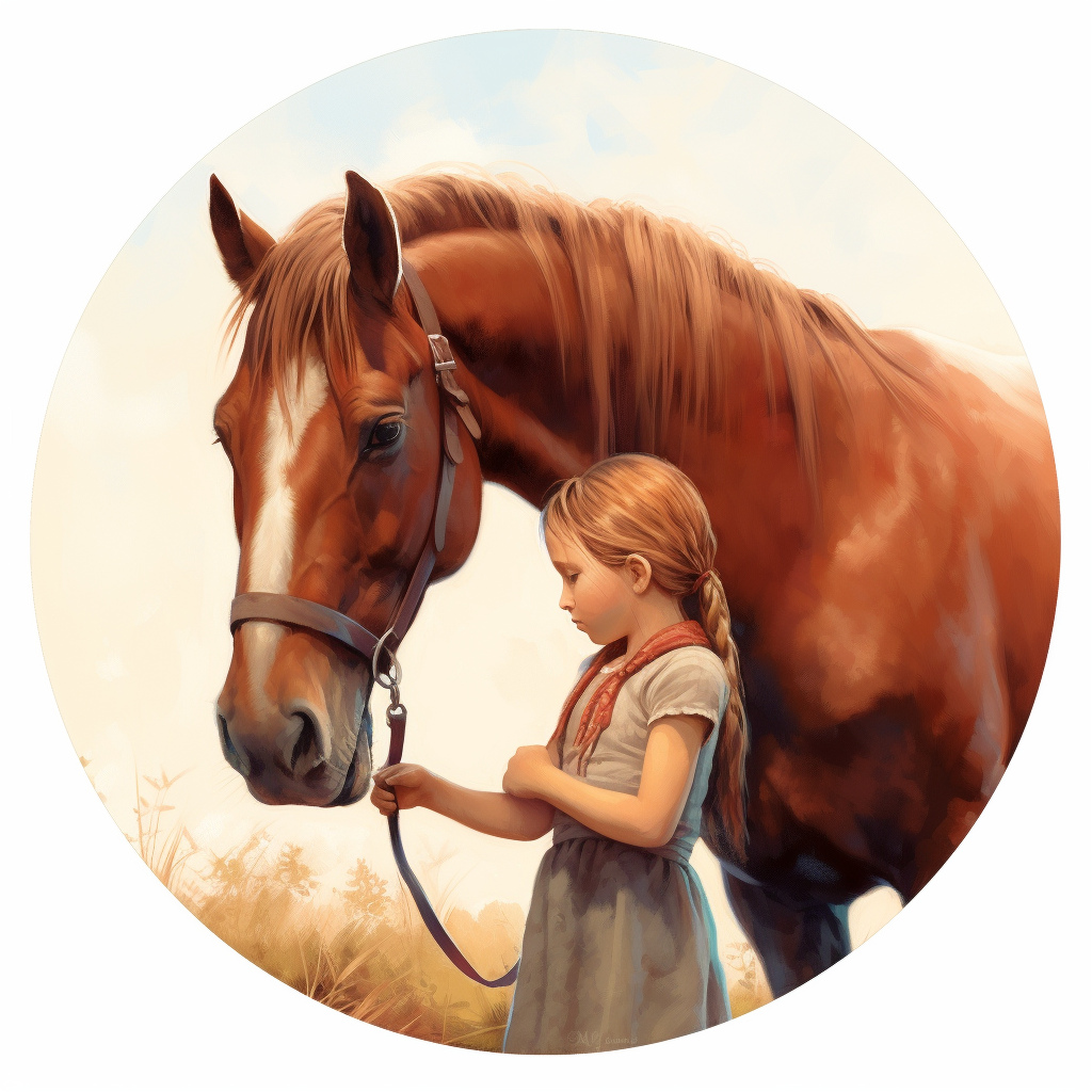 girl horse cliparts