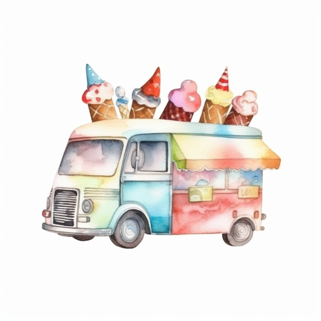 ice cream truck clipart
