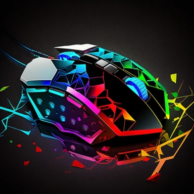 gaming mouse LED colorful clipart