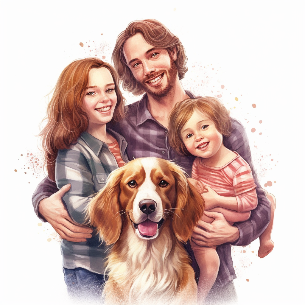 family dog cliparts