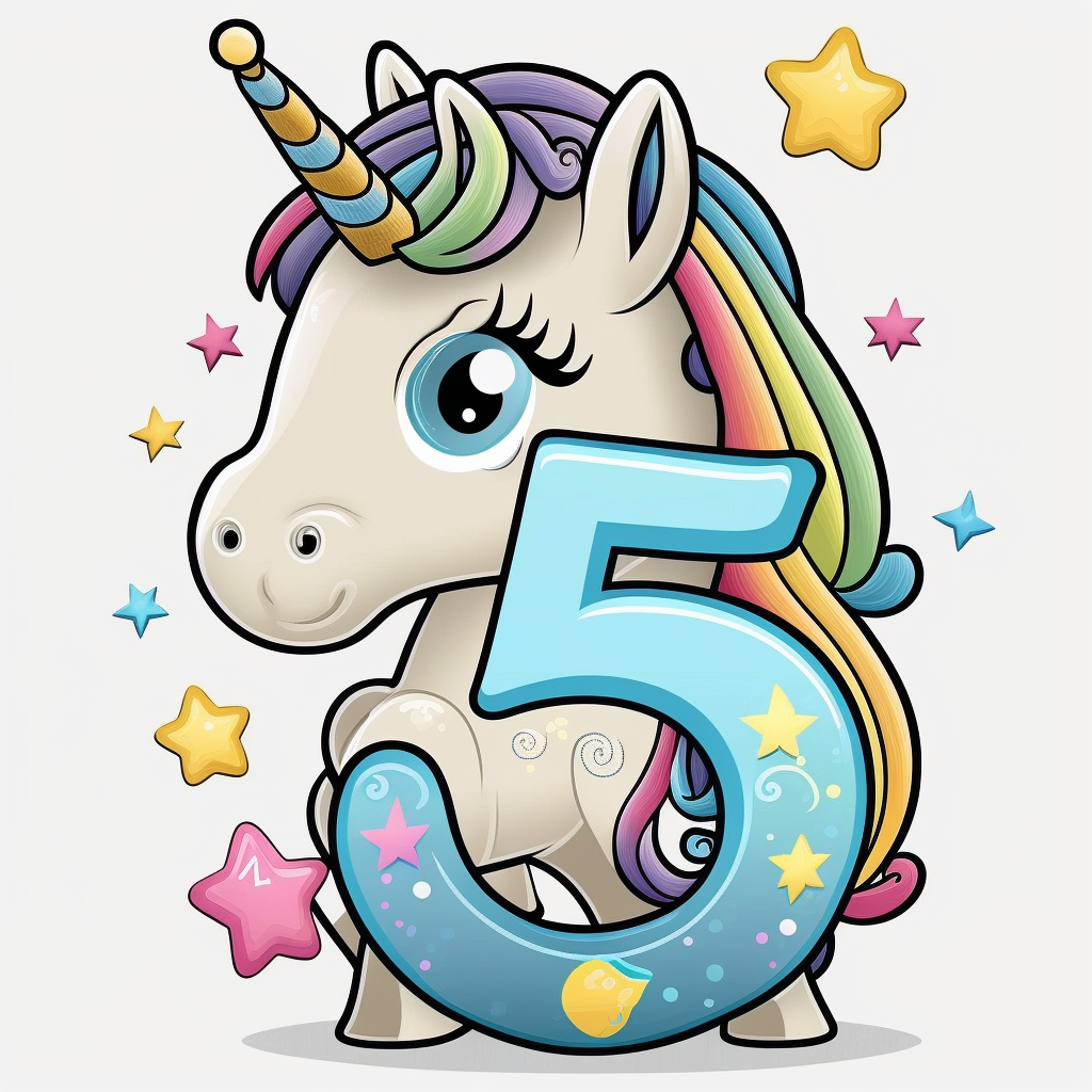 number 5 cliparts