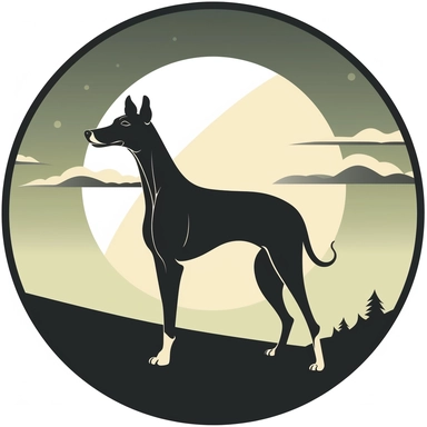 greyhound circular clipart