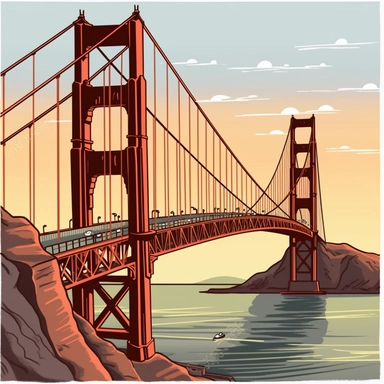 golden gate bridge. clipart