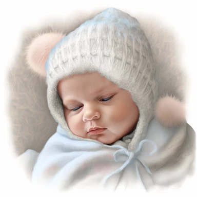 clipart, no background, newborn baby, pastel