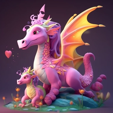 mythical creatures such as fairies, unicorns, and dragons, cute animated pixar style, maxim quality, high-quality drawing, clipart, full illustration, 4k, sharp focus, smooth, concept art, fairy tales, Octane rendering, 3d