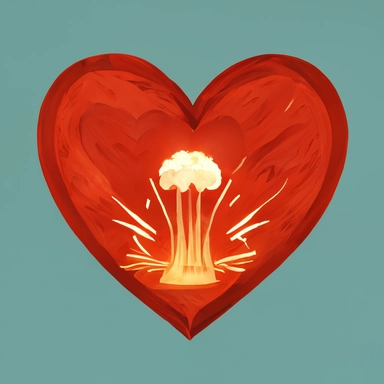 a heart holding a bomb clipart