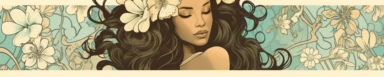 banner for an etsy shop that sells beautiful clipart and coloring pages and is very juvenile elegant aesthetic and fresh, style of alphonse mucha black girl inclusive, style of mariola budek, artistic