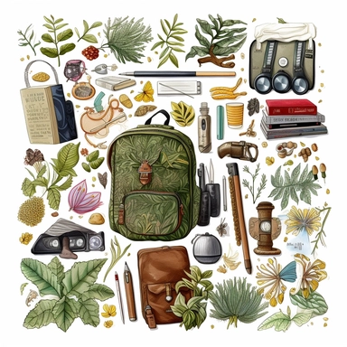 stationery, books, notebooks, pencils, backpacks, folders, globes, computers, and many more, illustrations, clipart, meticulously hand-illustrated, bringing the beauty of nature, white background