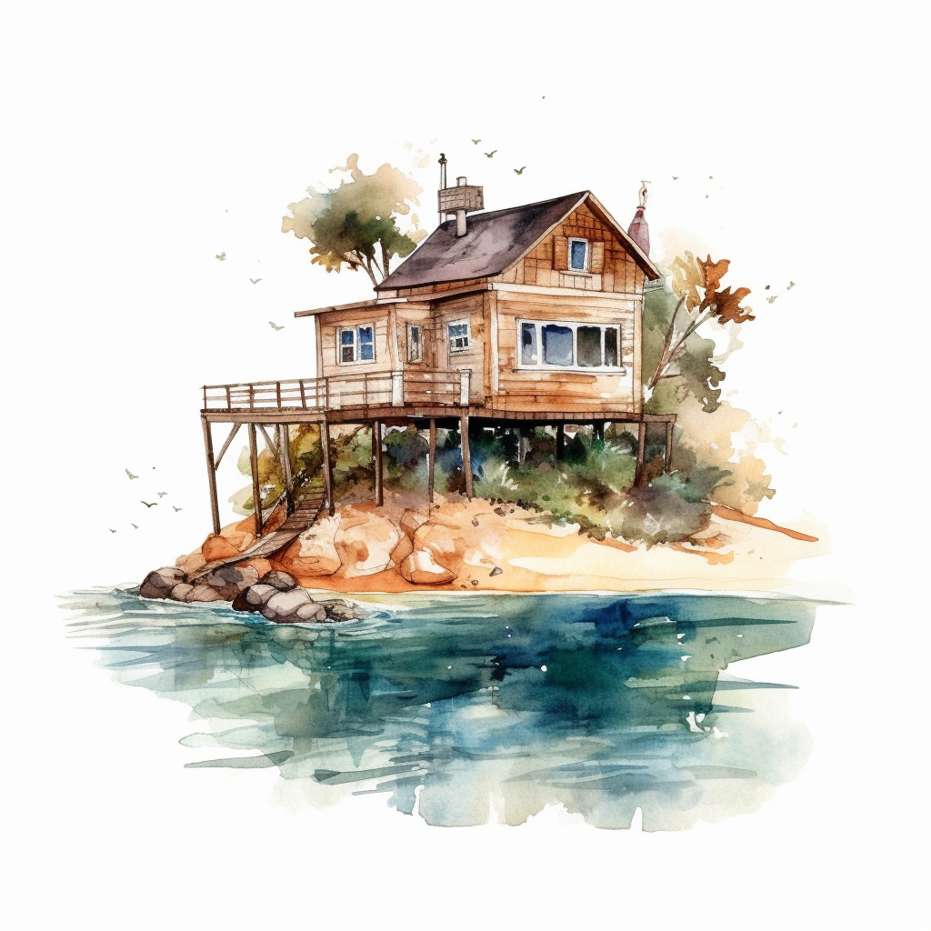 ocean house cliparts