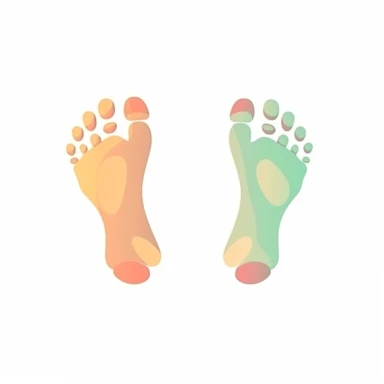 simple toes body part clipart, for flash card for children educational learning white background