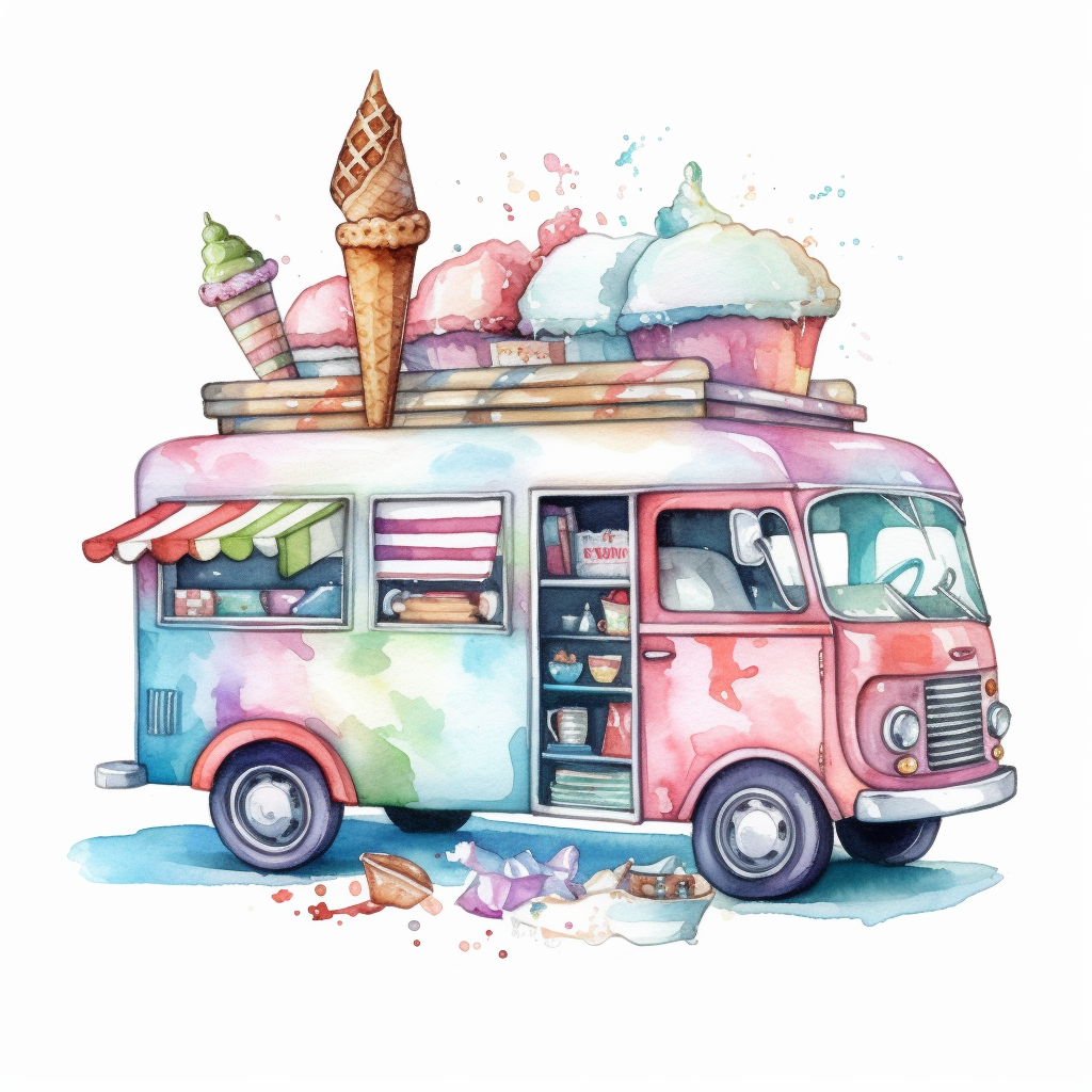 ice cream truck clipart
