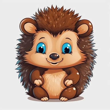 Cute and baby animal hedgehog baby, , walt disney style, 4k, quality, detailed, clipart, clipart, sticker, cute, pastel colors, smile, black outline only, cartoon illustration black and white high contrast happy cartoon, cartoon illustration of style, children's book illustration -