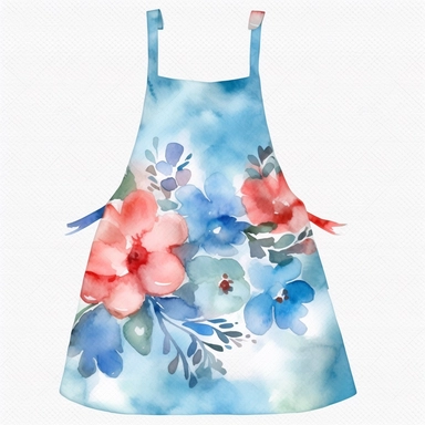 watercolour paining apron hd clipart white background