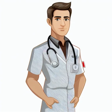 clipart male nurse. white background