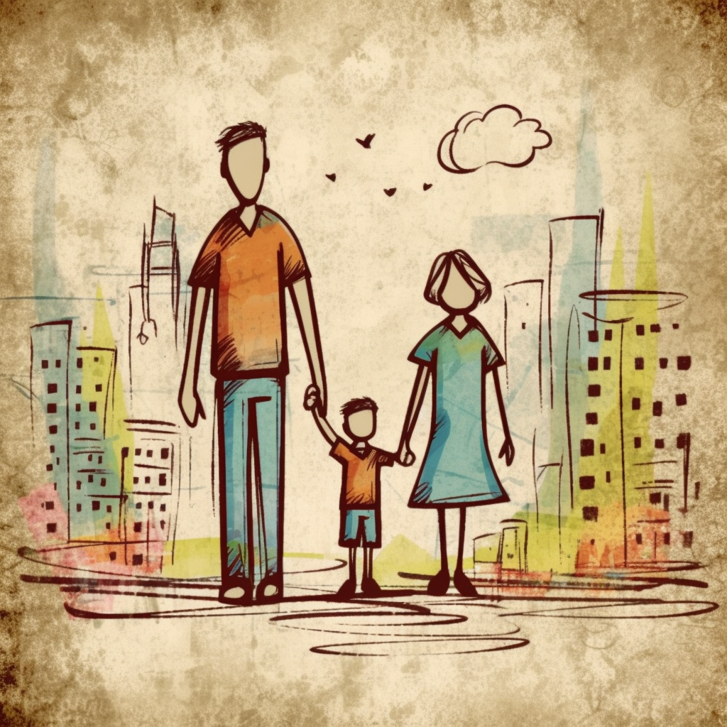 father and son clipart