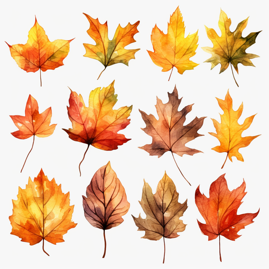 leaves black cliparts