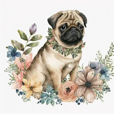 cute watercolor pug clip art you want can be found in the web search results. [1] offers a selection of unique or custom handmade pug watercolor clip art pieces that are perfect for your project. The pieces are made from high-quality craft supplies and tools, ensuring that you get the best value for your money. You can also check out [2] for more options, as it offers watercolor pug clipart that is also unique and handmade. The environment of the scene in the watercolor pug clip art is depicted 