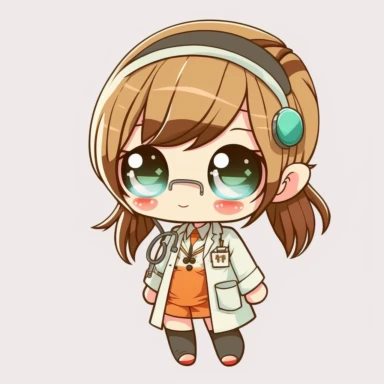 cute, medical doctor, cartoon, clipart, no background, kawaii