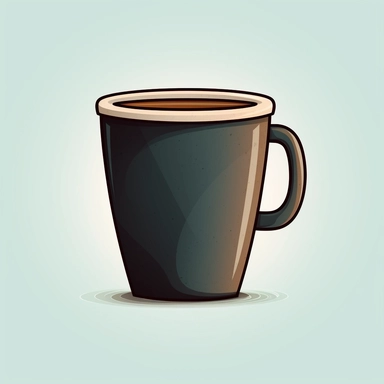 create a minimalistic coffee cup, clip art