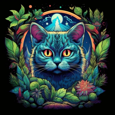 Immerse yourself in a mesmerizing world of psychedelic cannabis clipart, where reality merges with vibrant imagination and mind-altering visuals. Picture a series of whimsical and playful clipart images featuring cute and colorful animals intertwined with elements of cannabis. Each clipart showcases adorable creatures like cats, dogs, rabbits, and birds, embellished with cannabis leaves and vibrant psychedelic patterns. The animals in the clipart exude a sense of joy and whimsy, with big round e