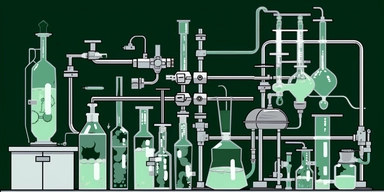 clip art, vector, Chemistry Laboratory Apparatus, chemistry set, labratory, bubbling, boiling, solid backround