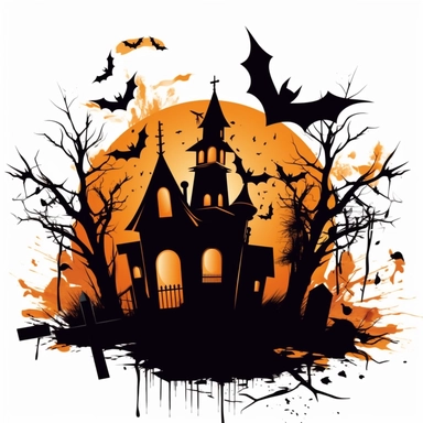 single halloween clipart vector png white background