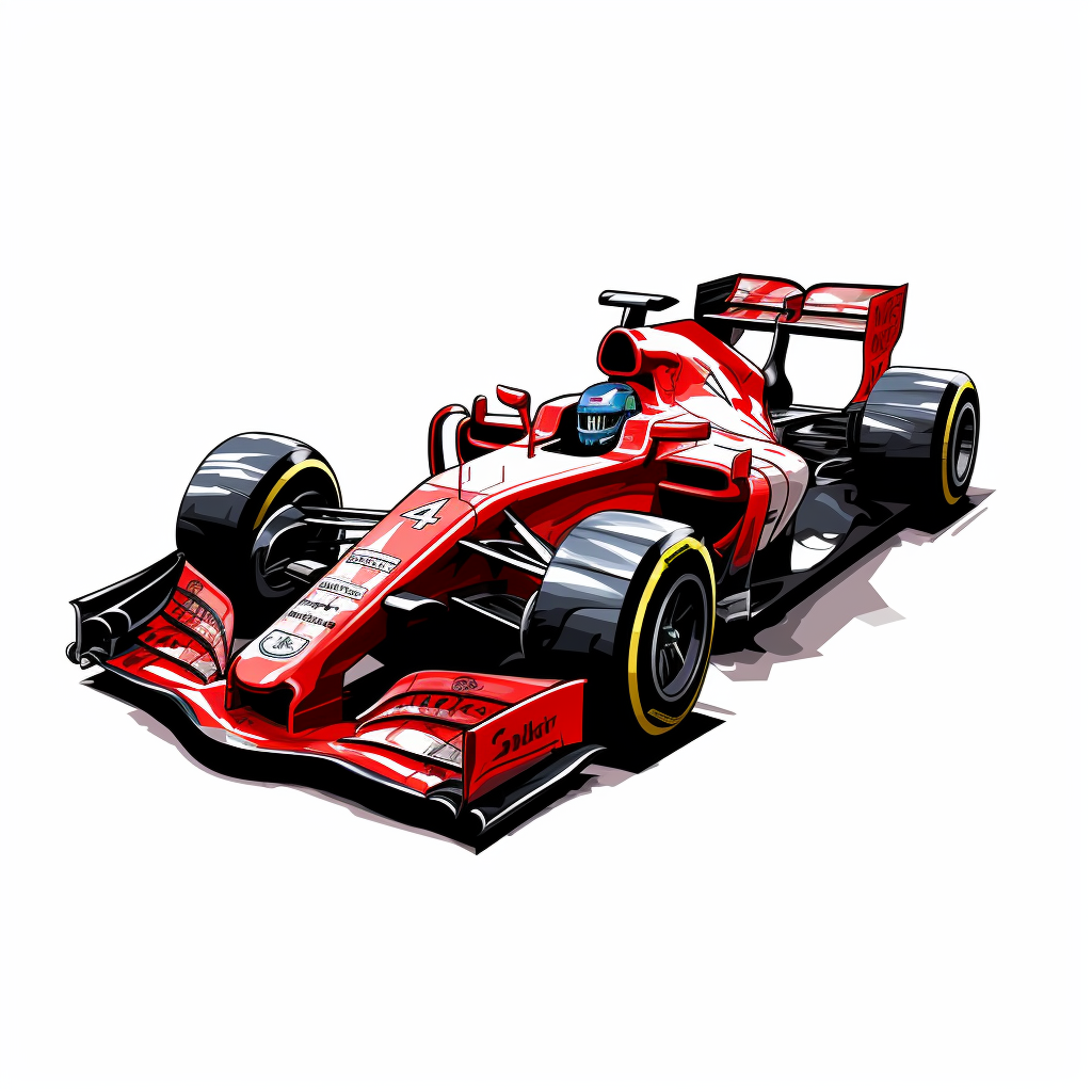 Clipart of the formula one car from Charles LeClerc with minimal ...