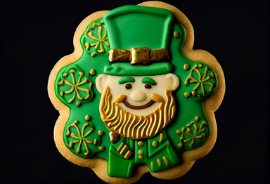 leprechauns shape sugar cookie with green yellow shiny glazing - st Patrick dessert transparent background png - Irish folklore food decoration illustration clipart , .highly detailed, + cinematic shot + photo taken by sony + incredibly detailed, sharpen details + highly realistic + professional photography lighting + lightroom + behance photography unsplash