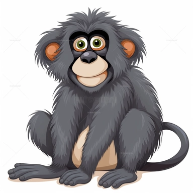 a baboon clipart cartoon illustration
