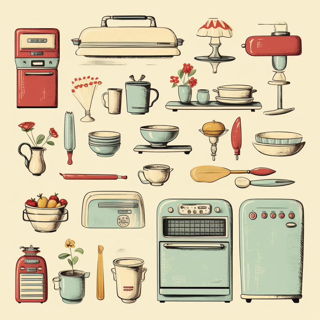 retro vintage kitchen clipart - Clip Art Library