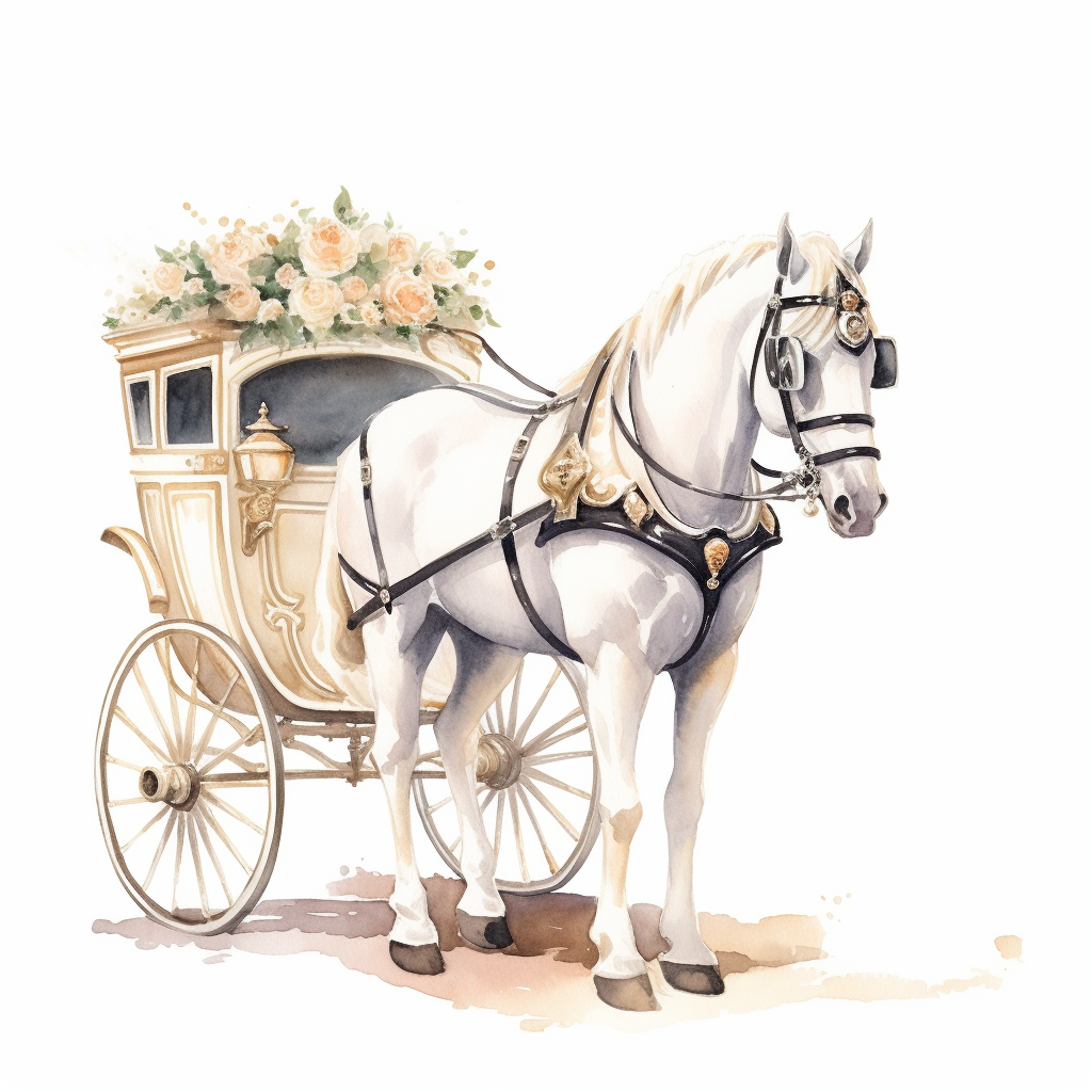 horse and carriage clipart