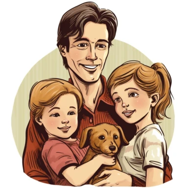 family, father, clipart,