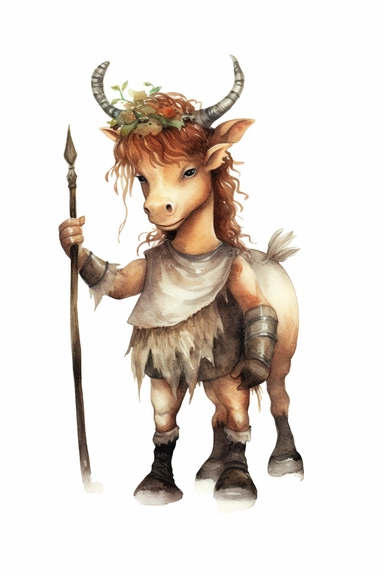 centaur watercolor clipart cute isolated on white background
