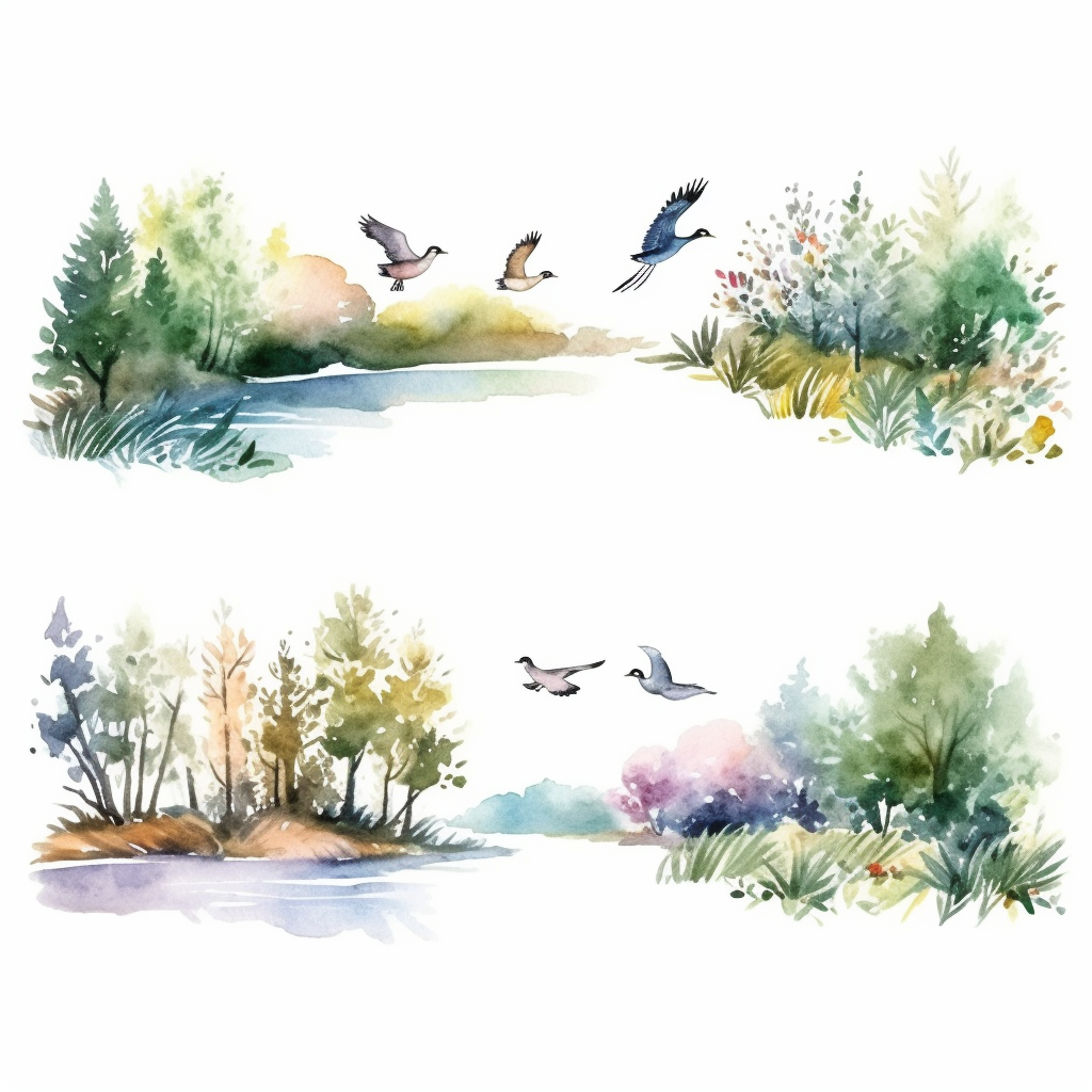 hunting scenes cliparts